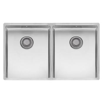 New York 34x40+34x40 (L) Comfort dobbelt køkkenvask, Rustfrit stål